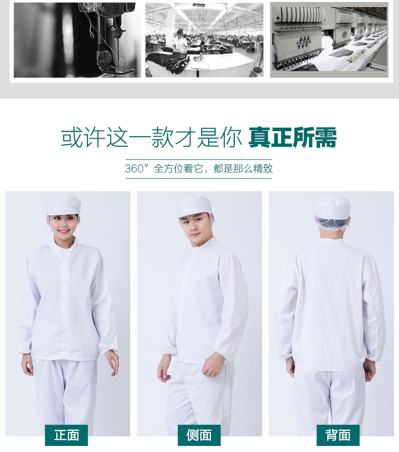 食品厂连帽工作服订做展示